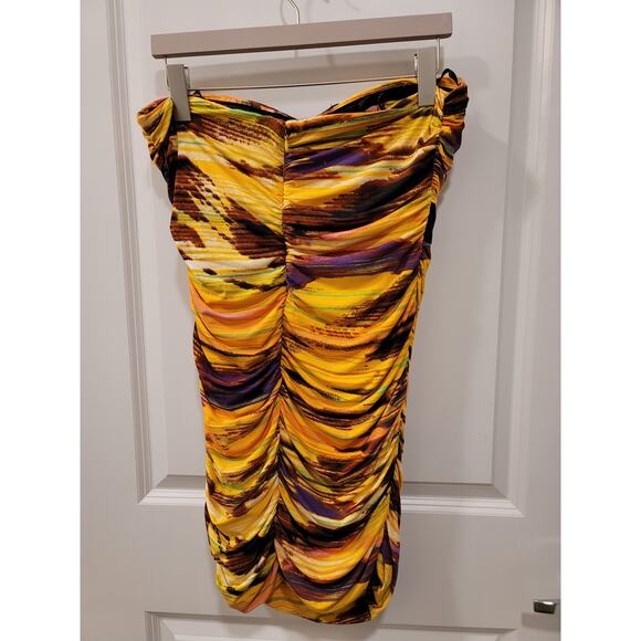 Rampage Y2K Yellow Strapless Dress - Picture 2 of 8